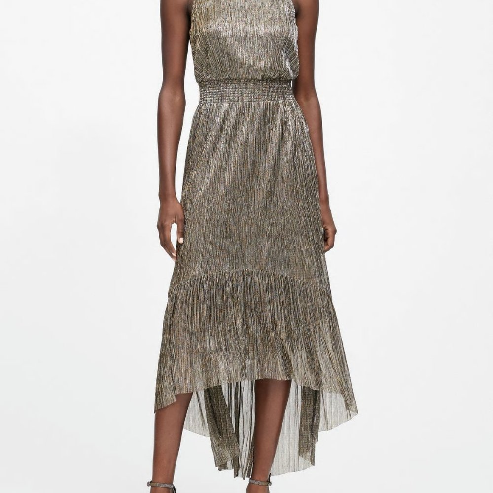 Banana Republic Metallic High-Low Dress